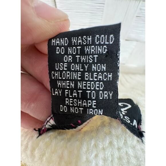 "SAY WHAT ? " Y2K Sweater 2 Large Buttons V Neck Large Collar SZ S Mean Girls - Picture 6 of 8